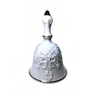 Elegant Vintage Baum Bros Porcelain Bell with Gold Accents